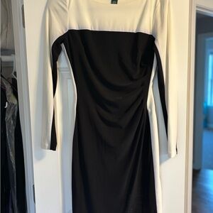Elegant Black and White Dress